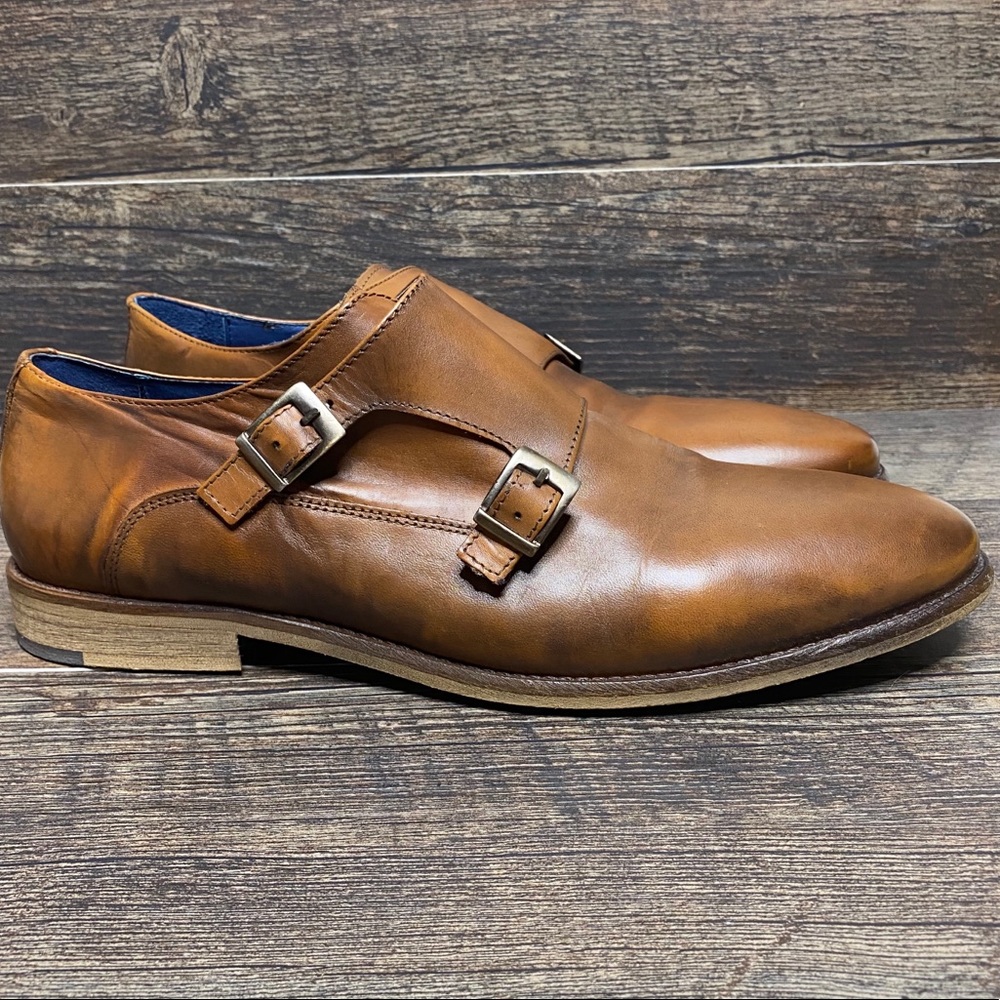 Dune London leather Abseil Double Monk Strap Shoes